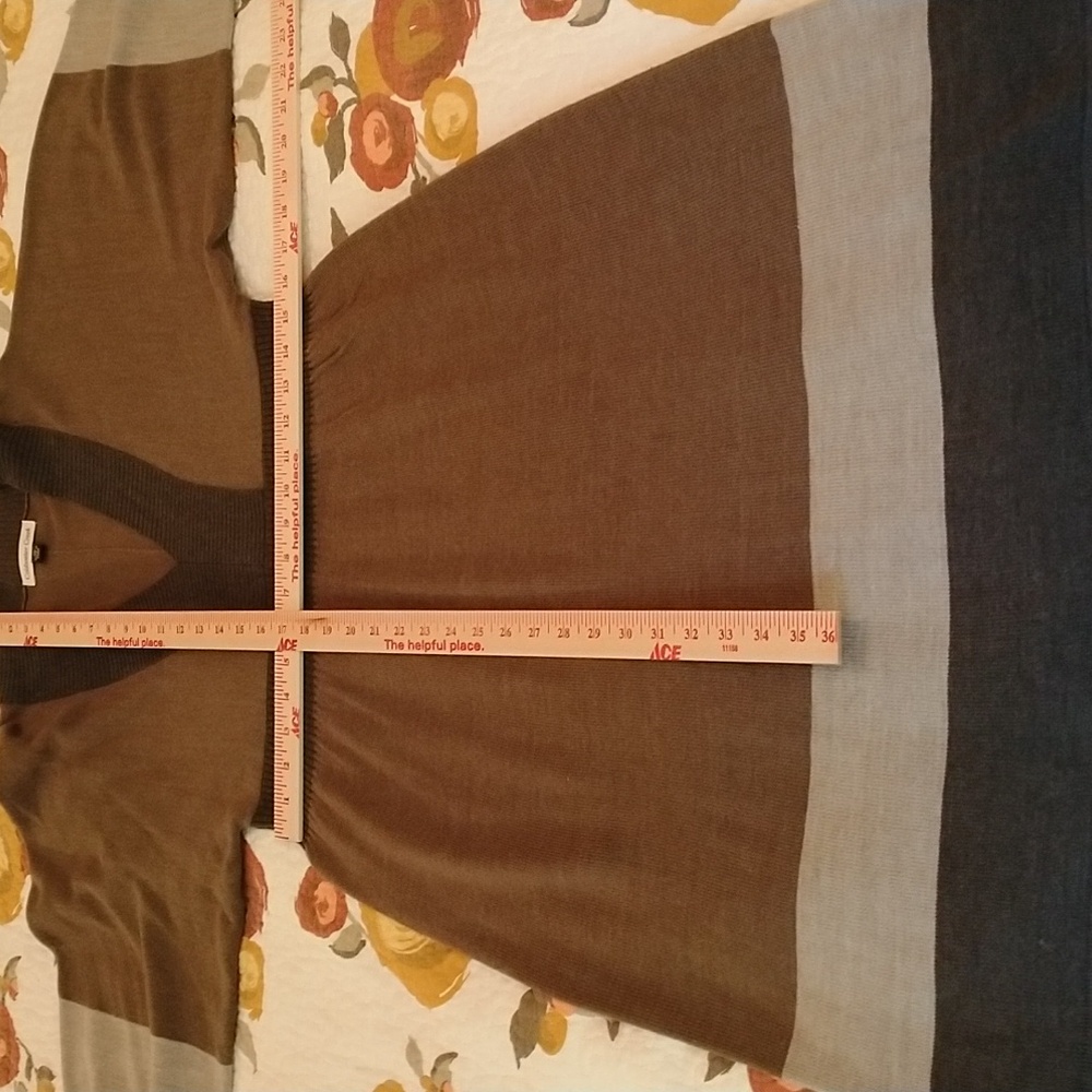 Coldwater Creek women xlarge brown, taupe, and gray sweater dress